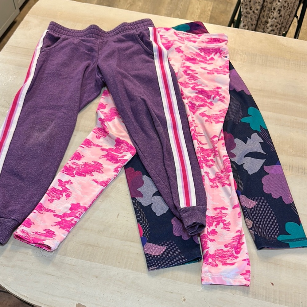 Bundle of girls activewear pants, various names size 7/8